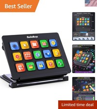 Multi-Platform Stream Deck with Custom Animated Icons and 15 Shortcut Keys