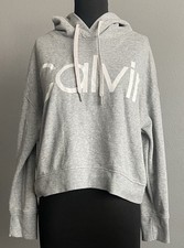 Calvin Klein Light Gray Women  s Performance Hoodie Size Large