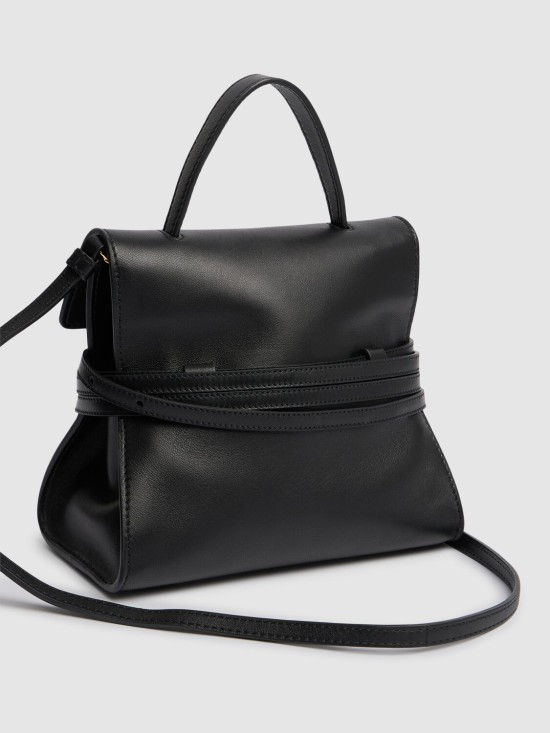 【Moschino】ハンドル付きミニTie Meレザーバッグ Moschino - Mini Tie Me leather top handle bag - Black | eBay