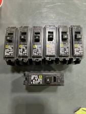SQUARE D HOM120 Lot Of 6 HOMELINE 1 POLE 20 AMP Standard Circuit Breakers