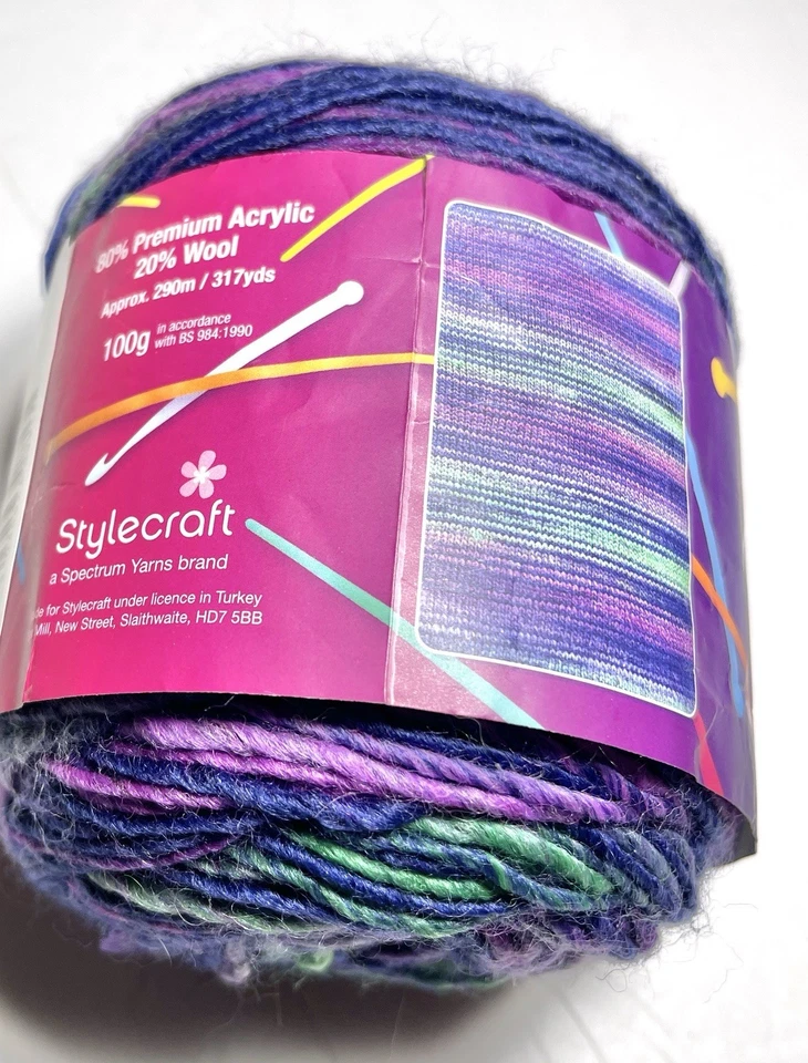 STYLECRAFT KNIT ME CROCHET ME DK .1pk. ESPECTRAL. COMBINO ENVIO.VER DETALLES Foto 3 de 4
