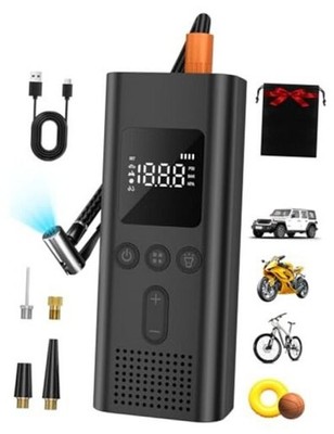 Tire Inflator Portable Air Compressor, 150 PSI Fast Inflation Cordless 1 Pack