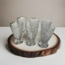 *RARE CHINA*  6 set Rock Sharpe Footed Tumbler Vintage Ice Tea Glass/ Goblet 