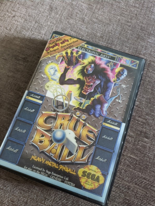 Sega Mega Drive Game Crue Ball Boxed With Instructions