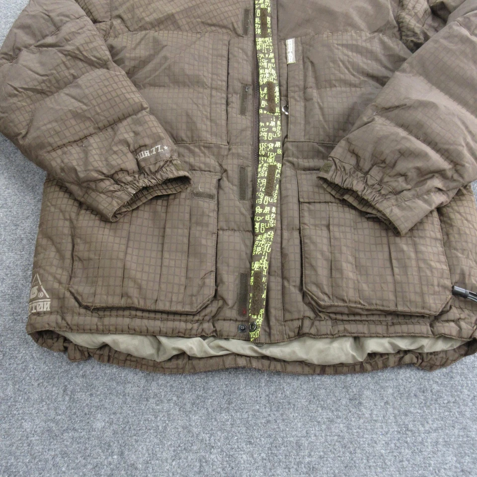 Chaqueta Burton Para Hombre Grande Marrón Aislada Puffer Snowboard Esquí Invierno Cremallera Completa Foto 3 de 4