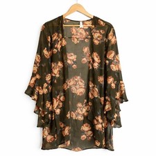 Live 4 Truth Floral Sheer Kimono Duster Cardigan Women s 3X Boho Layer