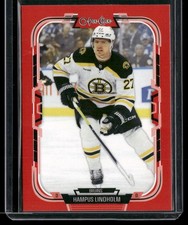 2025-26 O-Pee-Chee #186 Hampus Lindholm Red Border