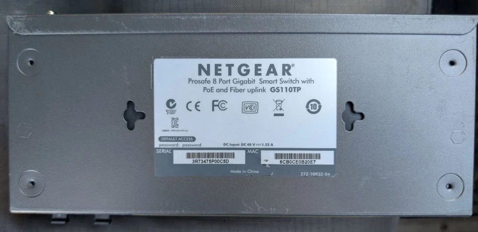 NETGEAR ProSafe GS110TP V2 8-Port Gigabit Ethernet Switch - Image 2 of 2