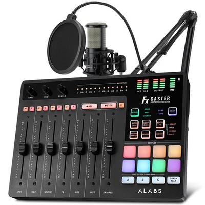 Fxcaster Podcast Equipment Bundle - All-in-One Podcasting Starter Setup with ...