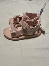 OshKosh B'Gosh Sandal Toddler Girl's Hook Loop Sparkle Glitter Pink 11