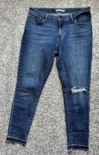 Levi's 711 Skinny Slim Mid Rise Stretch Distressed Jeans Size 32
