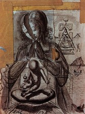 Salvador Dali - Die Madonna von Port Lligat Studie 1949 A1-A4 Plakat Kunst Gem&auml;lde