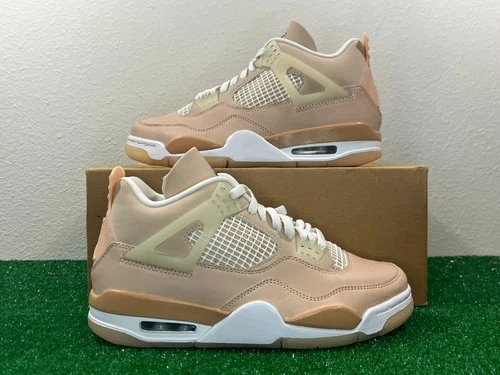 Sz 7.5 Women - Nike Air Jordan 4 Retro 'Shimmer' Beige Shoes Sneakers NEW DJ0675