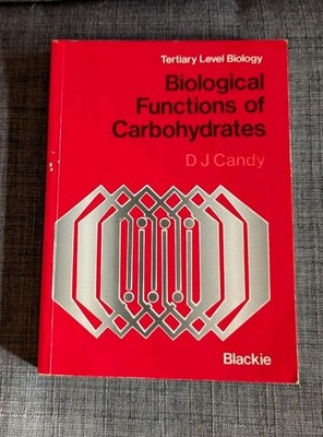Biological Functions of Carbohydrates D.J. Candy Paperback Biochemistry Science