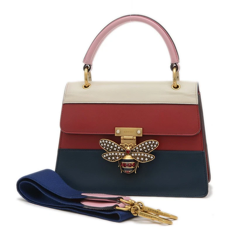 Sac Gucci Queen Margaret 2 voies cuir poignée supérieure multicolore occasion