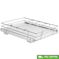 Pull Out Cabinet Organizer Slide Out Pantry Shelf Steel Storage Solution Kitchen
