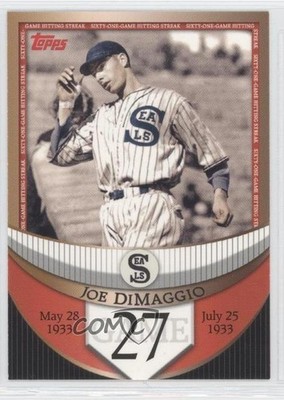 2007 Topps The Streak Before the Streak Joe DiMaggio #JDSF27 HOF 0h9