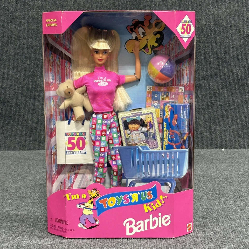 Muñeca Barbie Toys R Us Kid de colección 50 aniversario 1998 Mattel 18895 en caja regalo Foto 2 de 4