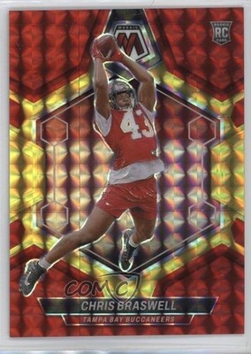 2024 Mosaic Choice Fusion Red & Yellow Prizm 43/80 Chris Braswell Rookie RC 0nr3