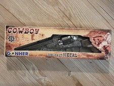 Revolver Cowboy 8-Schuss 20 cm silber Gonher aus Sammlung