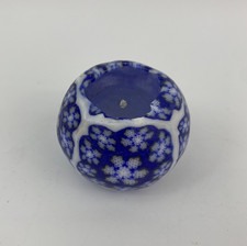 Vintage Hand Sculpted Snowflake Sphere Ball Candle Art Decor 1.5"