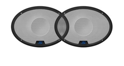 Alpine S S69 S S69C Speaker Grilles with Trim Ring Metal Mesh S Series Logo