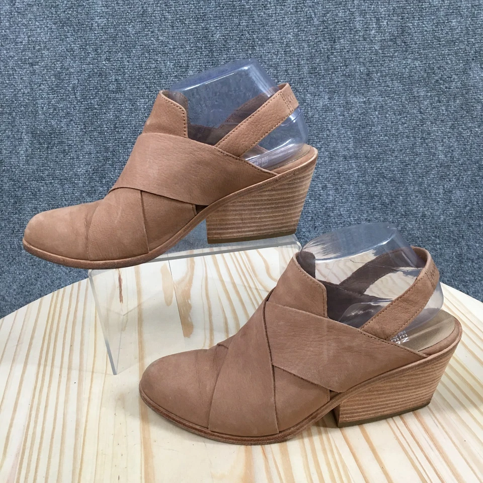 Botas Eileen Fisher para mujer 8,5 token tacones en bloque botín de cuero marrón Foto 2 de 4