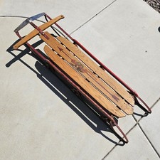 Antique GENUINE Flexible Flyer SLED 60  made in US. Solid built Works  60J