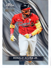 2024 Topps Chrome Black Refractor Parallel #50 Ronald Acuna Jr. /199