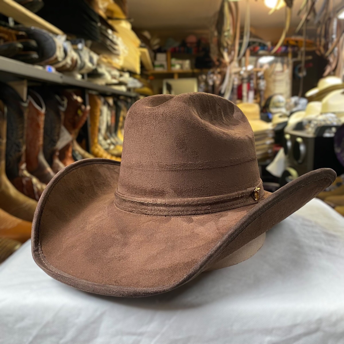 Brown Suede Cowboy Men’s Western Felt Sombrero De Piel