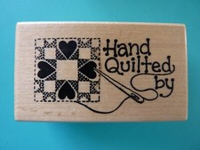 Hand Quilted By: Label PSX Rubber Stamp E-447