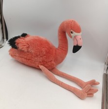 FAO Schwarz CORAL PINK FLAMINGO Sitting Plush 18  Toys R Us 2013 Stuffed Animal