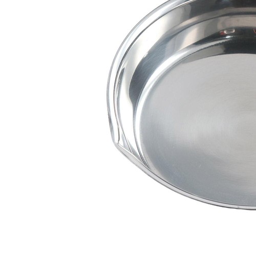 304 Stainless Steel Frying Pan Flat Bottom Open Skillet Kitchen Oven Safe - Bild 9 von 14