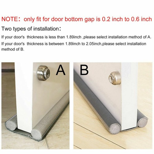 Tira de sello inferior de puerta tapón debajo de la puerta protector de corriente tapón tira insonorizada - Imagen 6 de 16