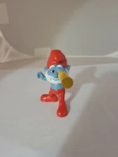 2011 McDONALDS SMURFS - PAPA SMURF Figure Happy Meal Toy PVC Telescope