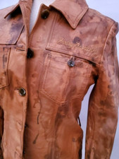 Harley Leather Motorcycle Riding Jacket Camo Black Brown Tan Beige Tie Dyed 4 6