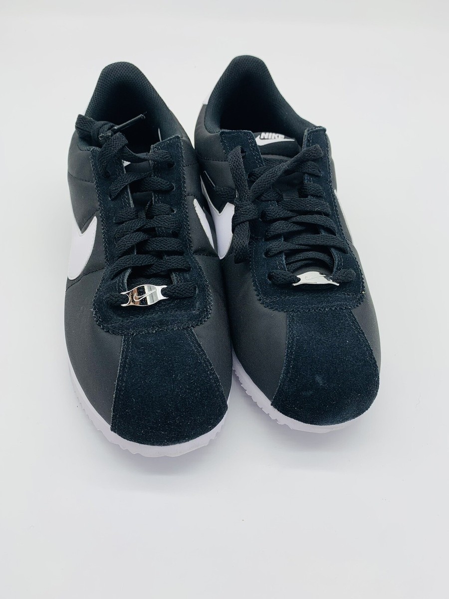 Women's Size 10 *Refurbished by Nike* Cortez Low Black White