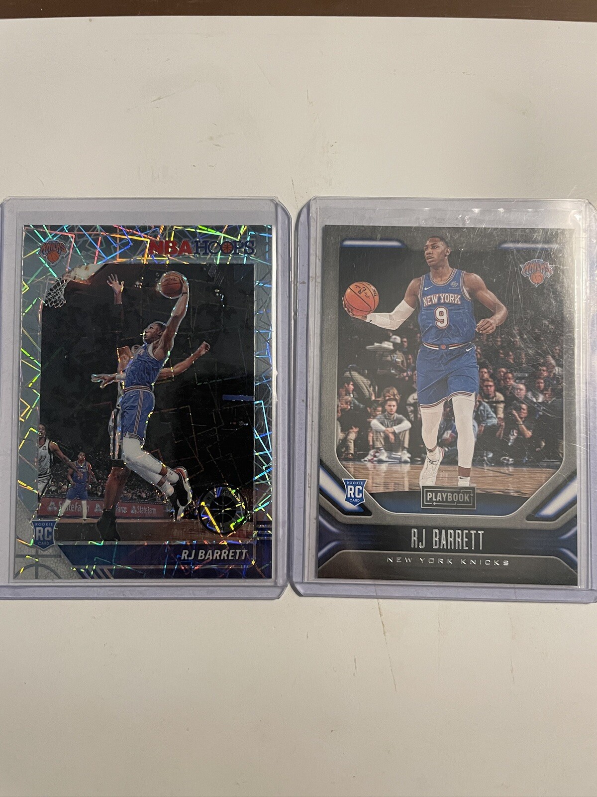 2019-20 Panini NBA Hoops RJ Barrett Premium Stock Silver Laser RC Rookie #201