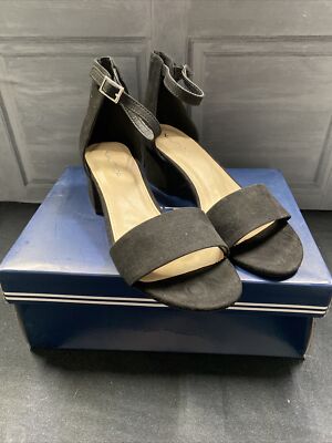 Nautica Women's Ankle Strap Pump Sandal Ladies Low Block Heel