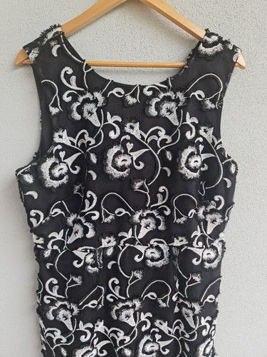 TRENT NATHAN EVENTS Dress Size 16 L XL Black White Formal Cocktail Chic Classic - Picture 2 of 10