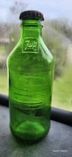 RARE!! Vintage  7UP SODA POP Embossed Glass 10 oz Bottle-1970S W/ Original Cap! 