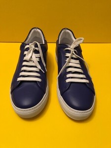 purple leather sneakers