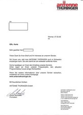 QSL Radio Antenne Th�ringen Weimar Germany Stefan Michaelis 1999 Private DX SWL