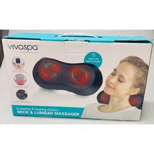 New Vivaspa Neck Lumbar Massager Kneading Heating Shiatsu Lower back Massager