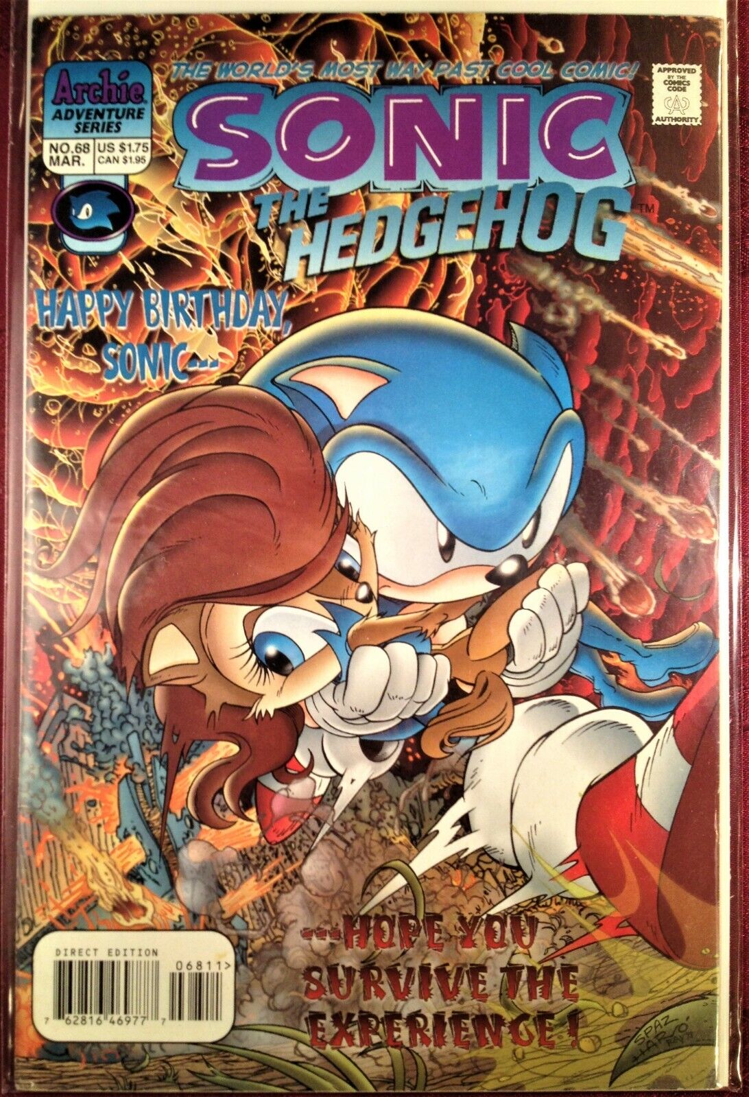 SONIC The HEDGEHOG Comic Book #68 March 1999 FREEDOM FIGHTERS Bagged Boarded NM