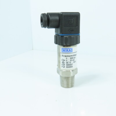 Wika 8340638 S-10 Pressure Transmitter 0-5000PSI 10-30V DC 4-20mA 1/2'' NEW