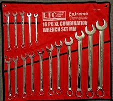 Extra Long Metric Combination Wrench Set 10 - 32mm XL Extreme Torque ETC Spanner