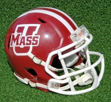 UMASS MINUTEMEN FOOTBALL CARDINAL RED STYLE MINI HELMET,  OTHER VERSIONS TOO