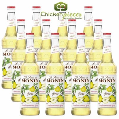Monin Premium Pear Flavoring / Fruit Syrup 750mL/25.36oz (12/Case)