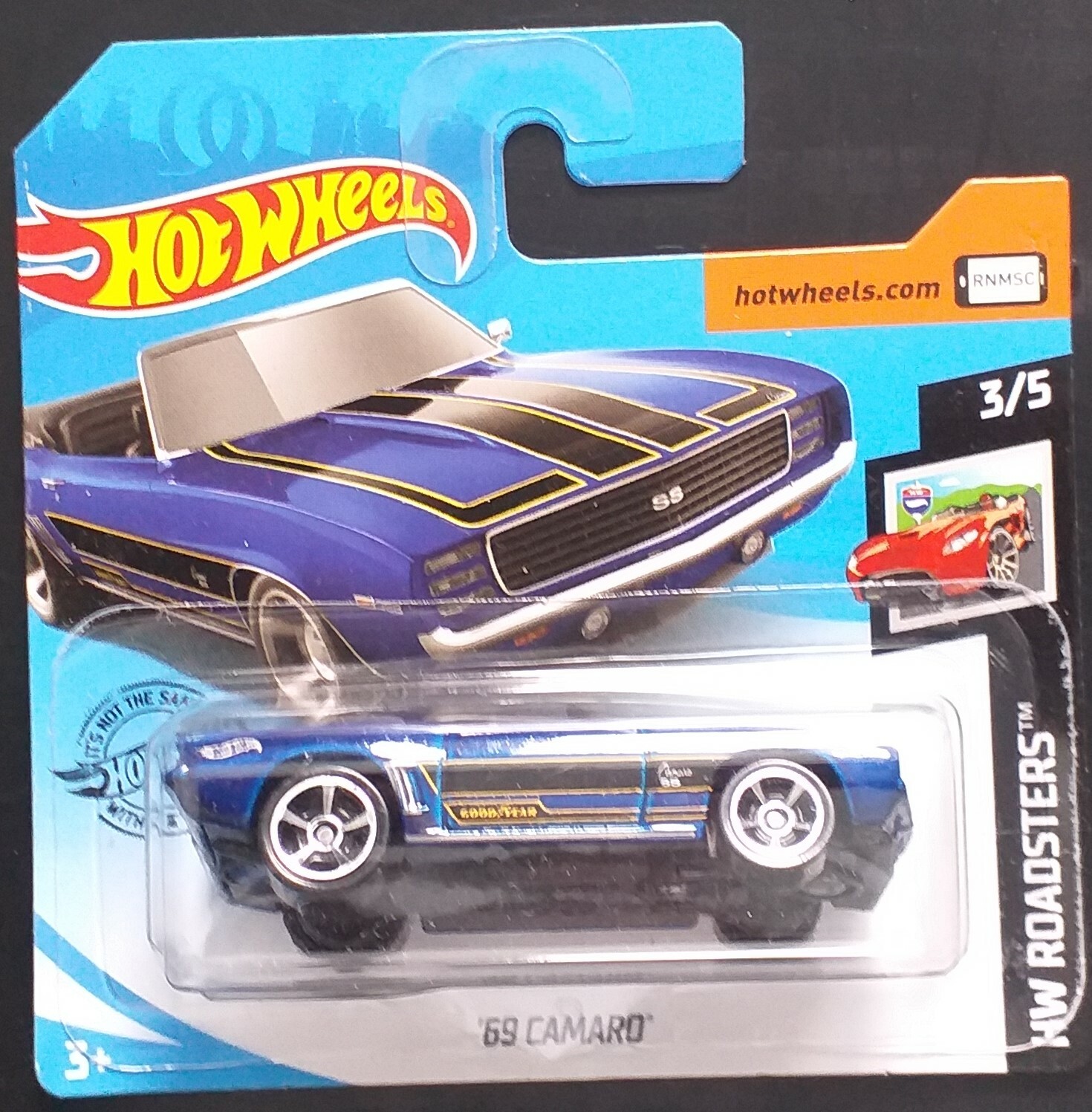 HOT WHEELS 2020 '69 CAMARO SHORT CARD .